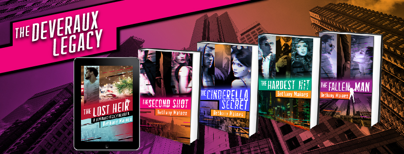 A banner shows the four Deveraux Legacy novels, and the prequel novella over the New York city skyline.