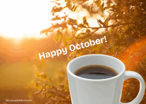 Coffee cup and leaves